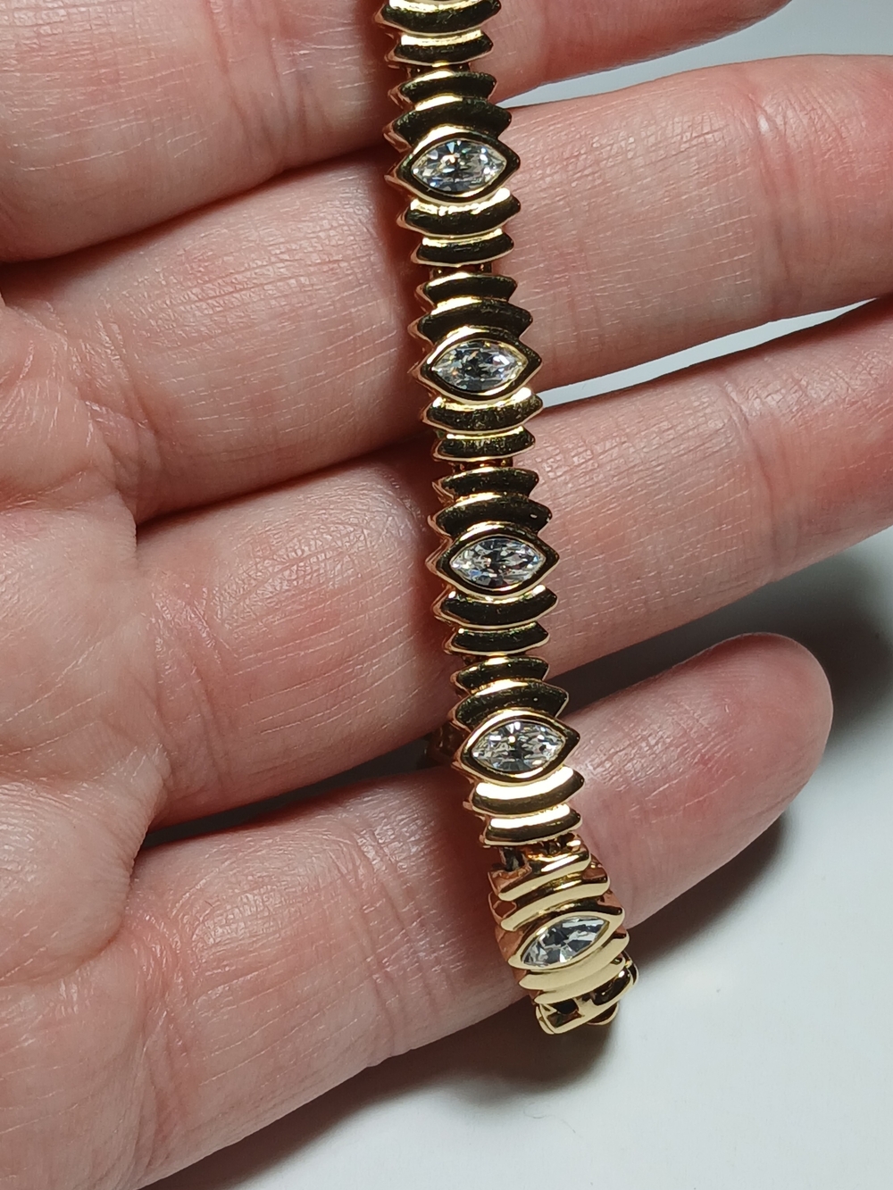 Gold-Tone Marquise Bracelet